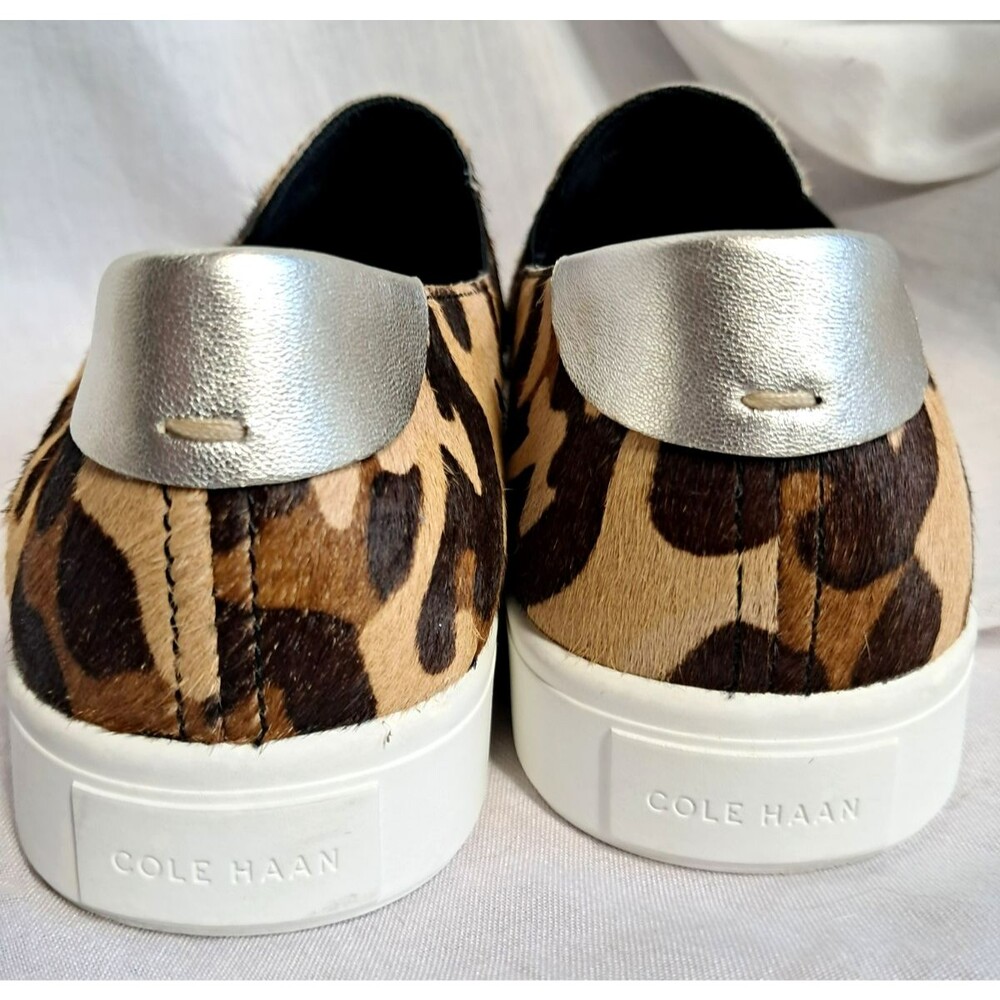 Cole Haan Grandpro Spectator 2.0 Women 8  Slip On Calf Hair Leopard Camo Print - Picture 5 of 7
